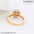 13816-Xuping Großhandel Runde CZ Ring Weiß Diamant 18K Gold Ring